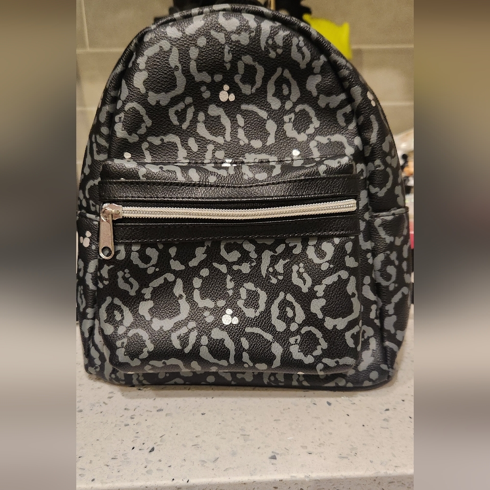 Disney's Animal Kingdom Hidden Mickey Leopard Print Mini Backpack